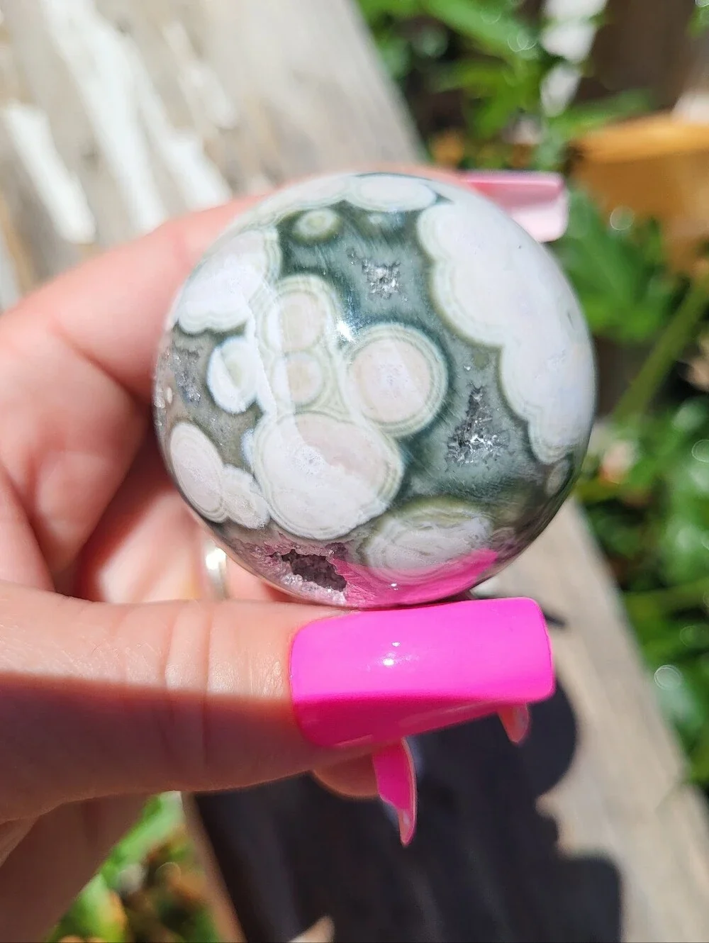 ocean jasper pink blue